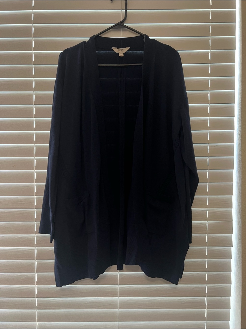 Terra & Sky Navy Open-Front Cardigan with Pockets